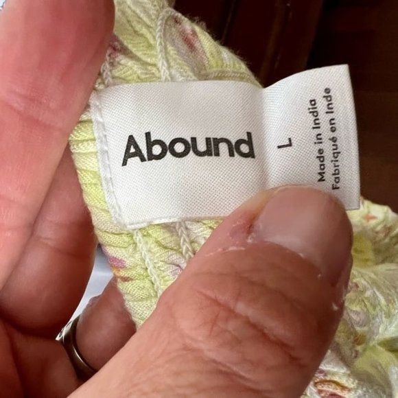 Abound Yellow Floral Print Sweetheart Off Shoulder Crop Top Women's Size Large L - Picture 5 of 7